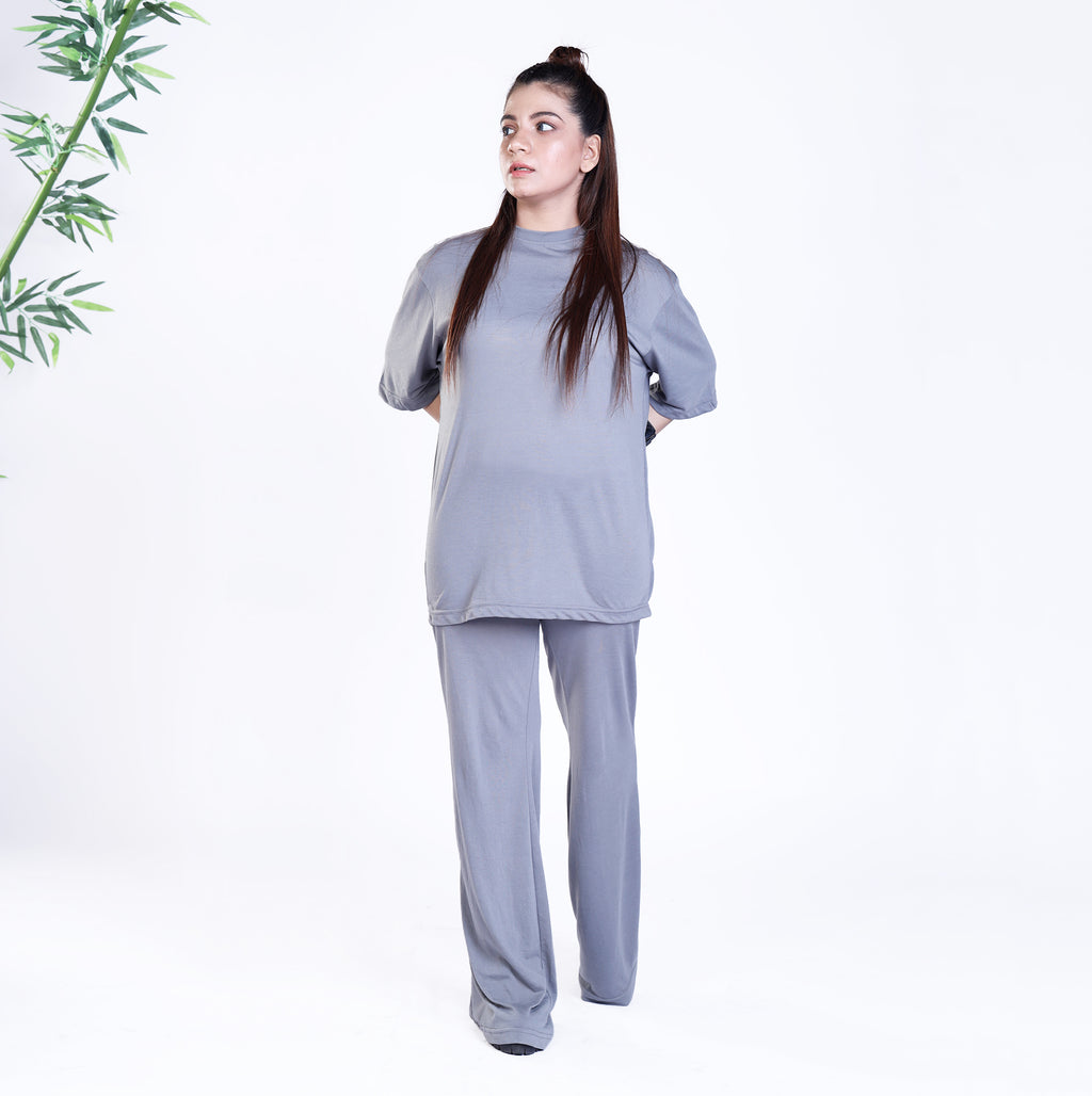 Grey Mid Sleeved Co Ord Set