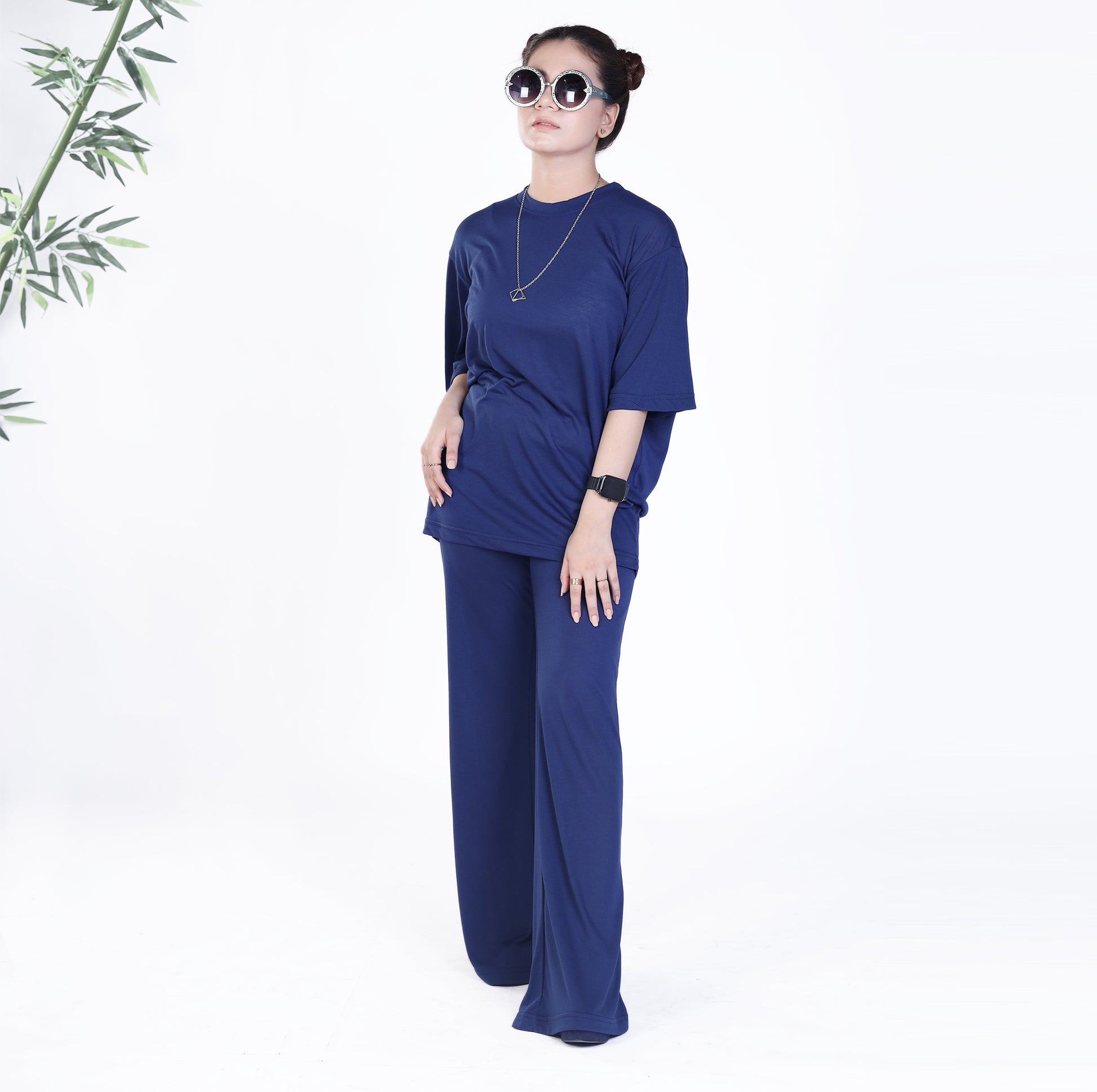 Blue Mid Sleeve Co Ord Set