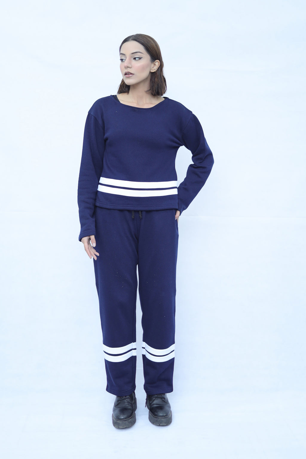 Navy Knit Co Ord Set