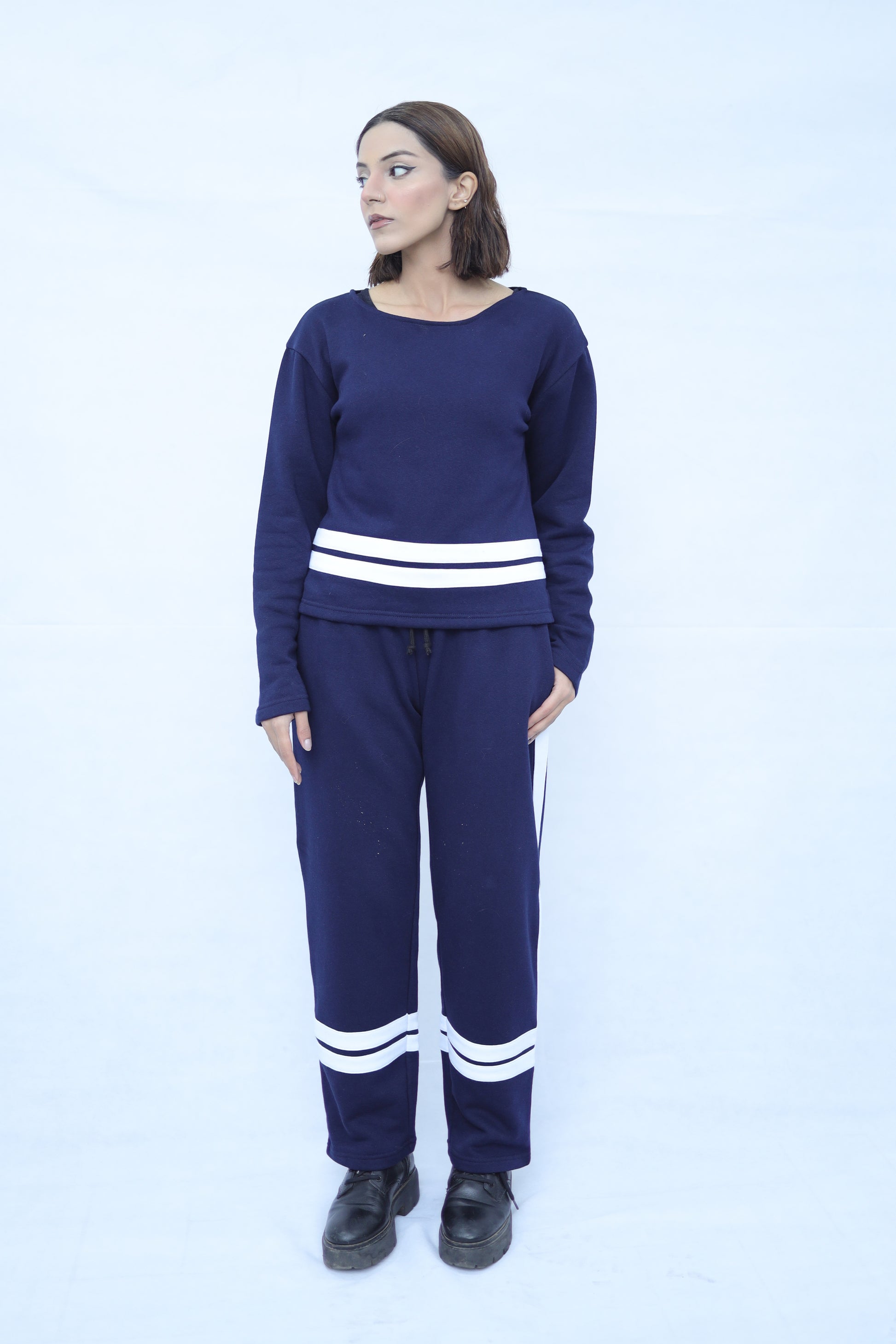 Navy Knit Co Ord Set
