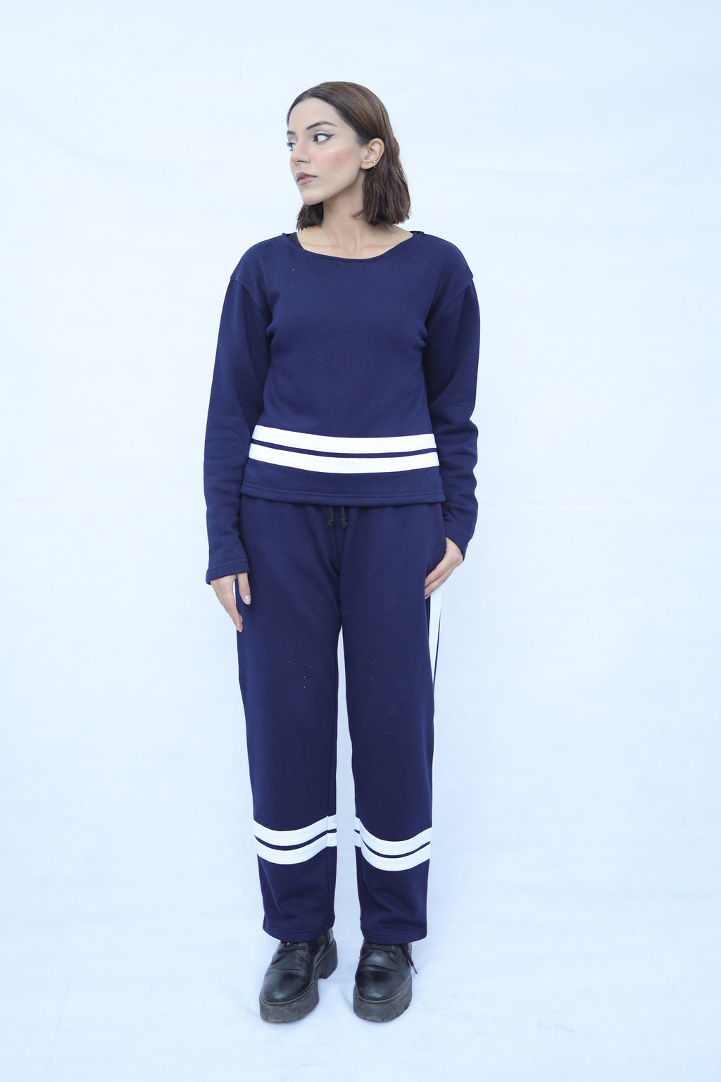 Navy Knit Co Ord Set