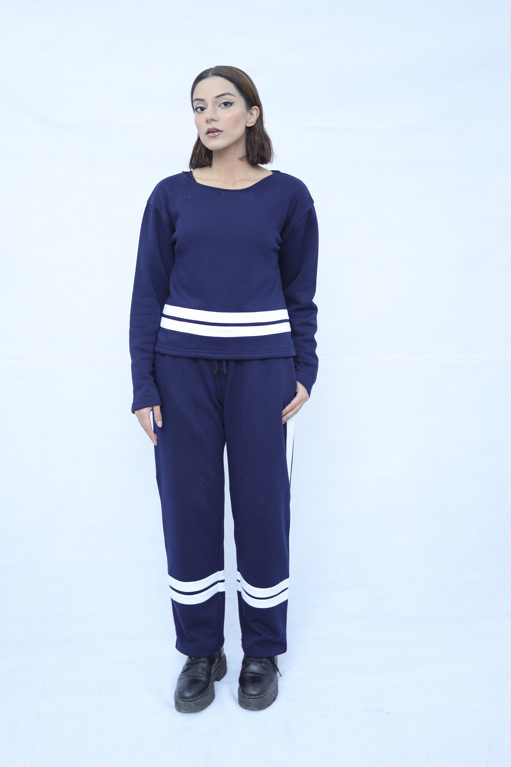 Navy Knit Co Ord Set