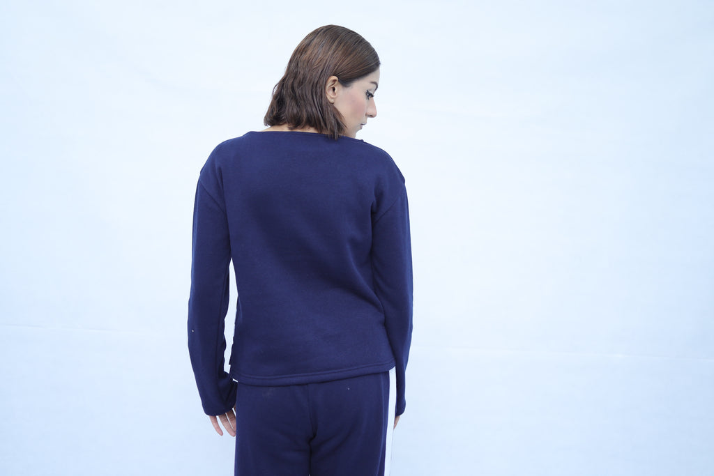 Navy Knit Co Ord Set