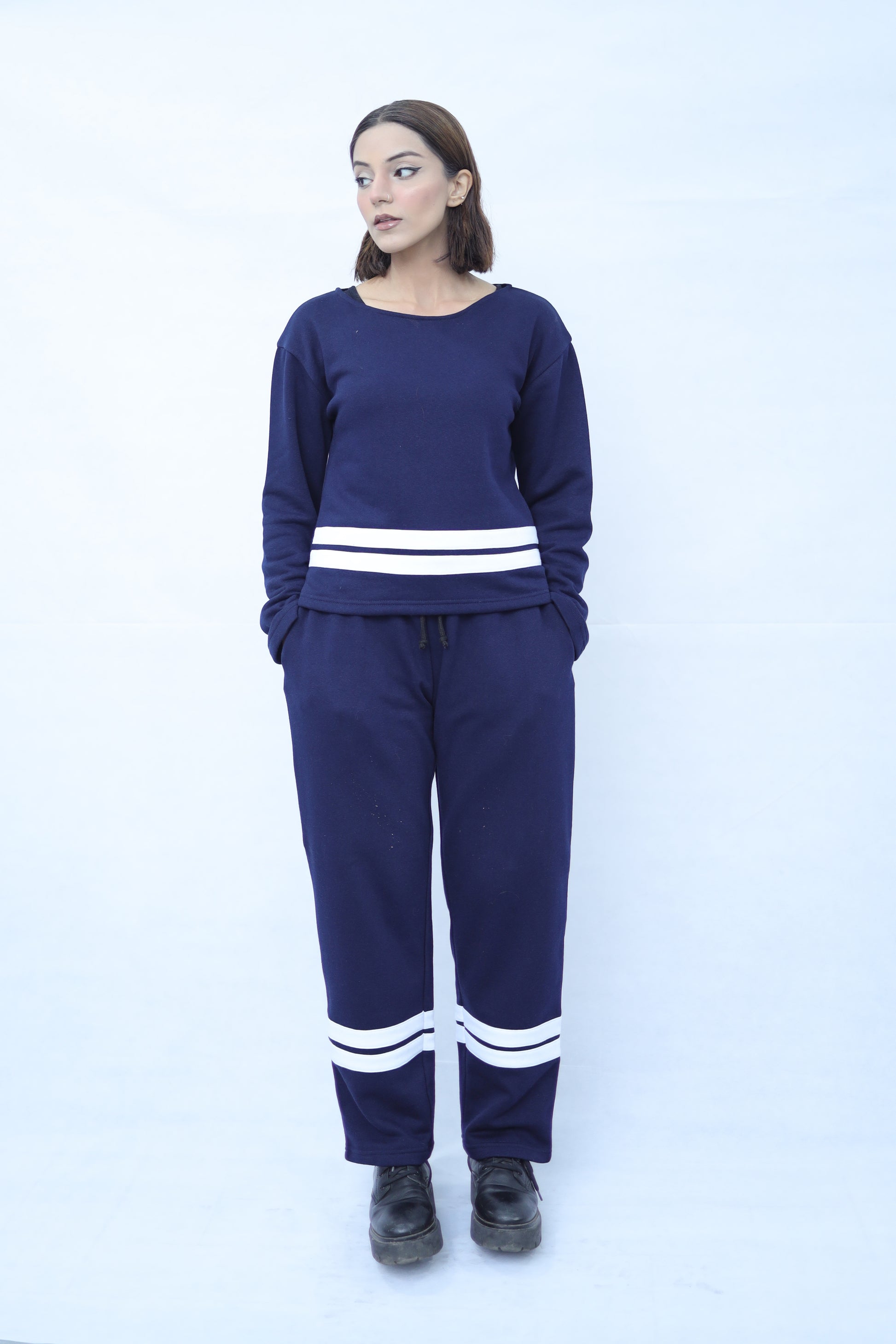 Navy Knit Co Ord Set