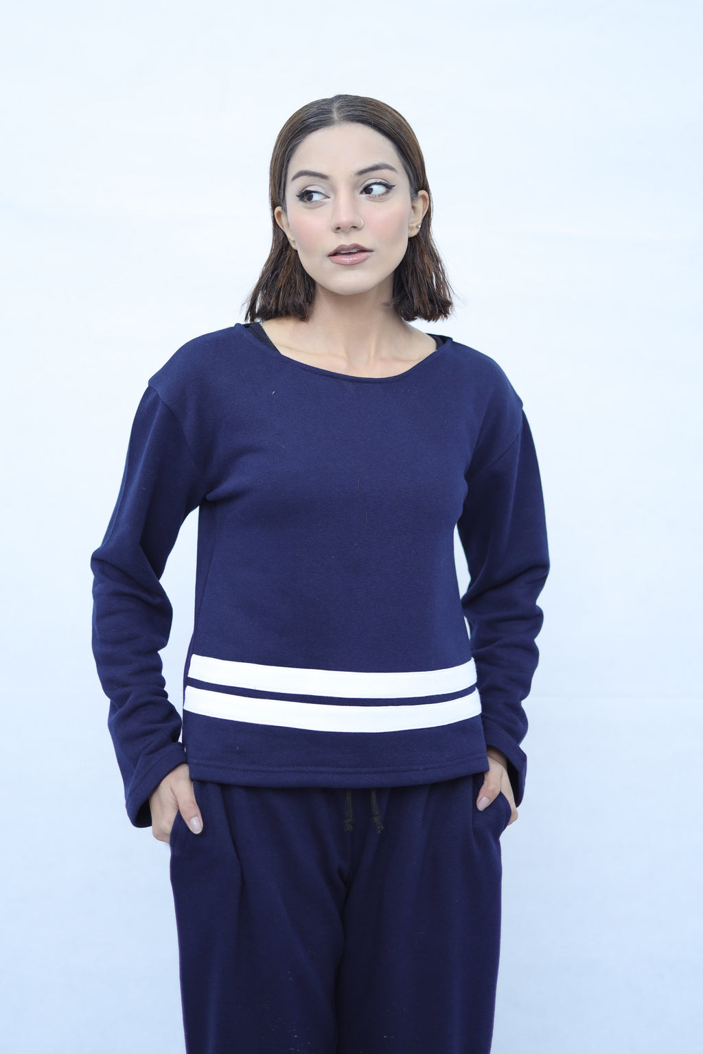 Navy Knit Co Ord Set