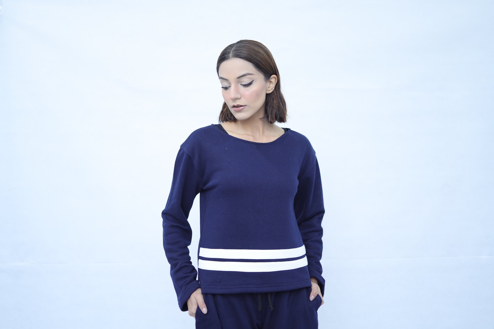 Navy Knit Co Ord Set