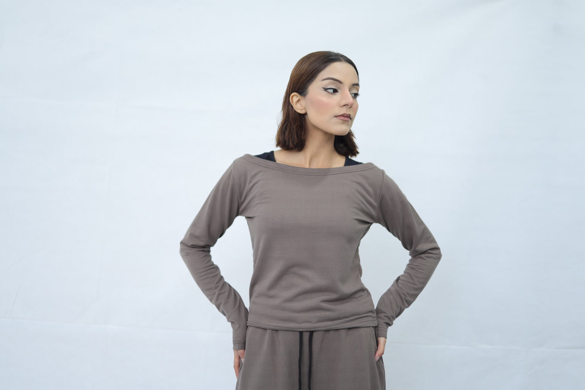Grey Knitted Co ord Set
