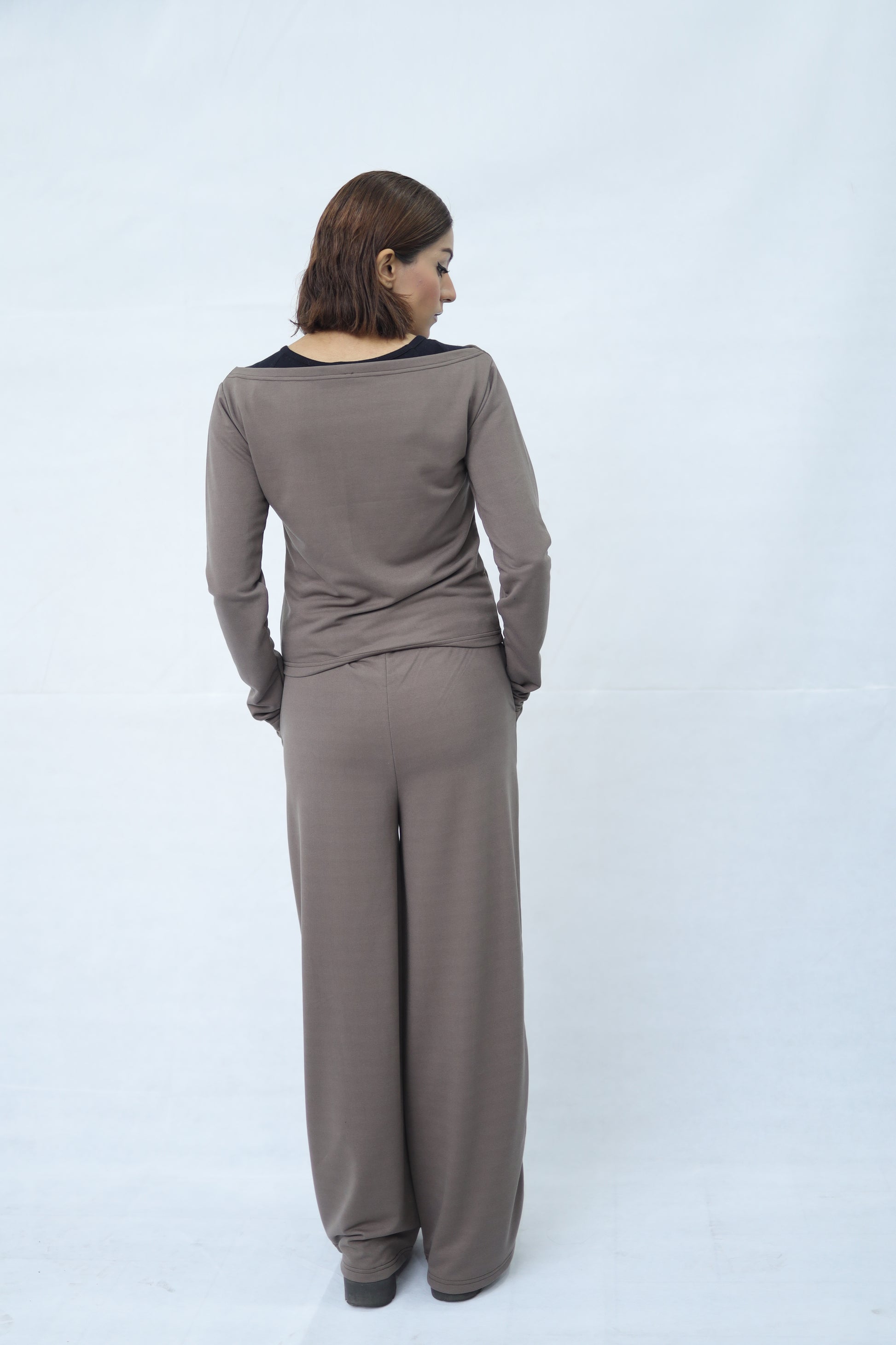 Grey Knitted Co ord Set