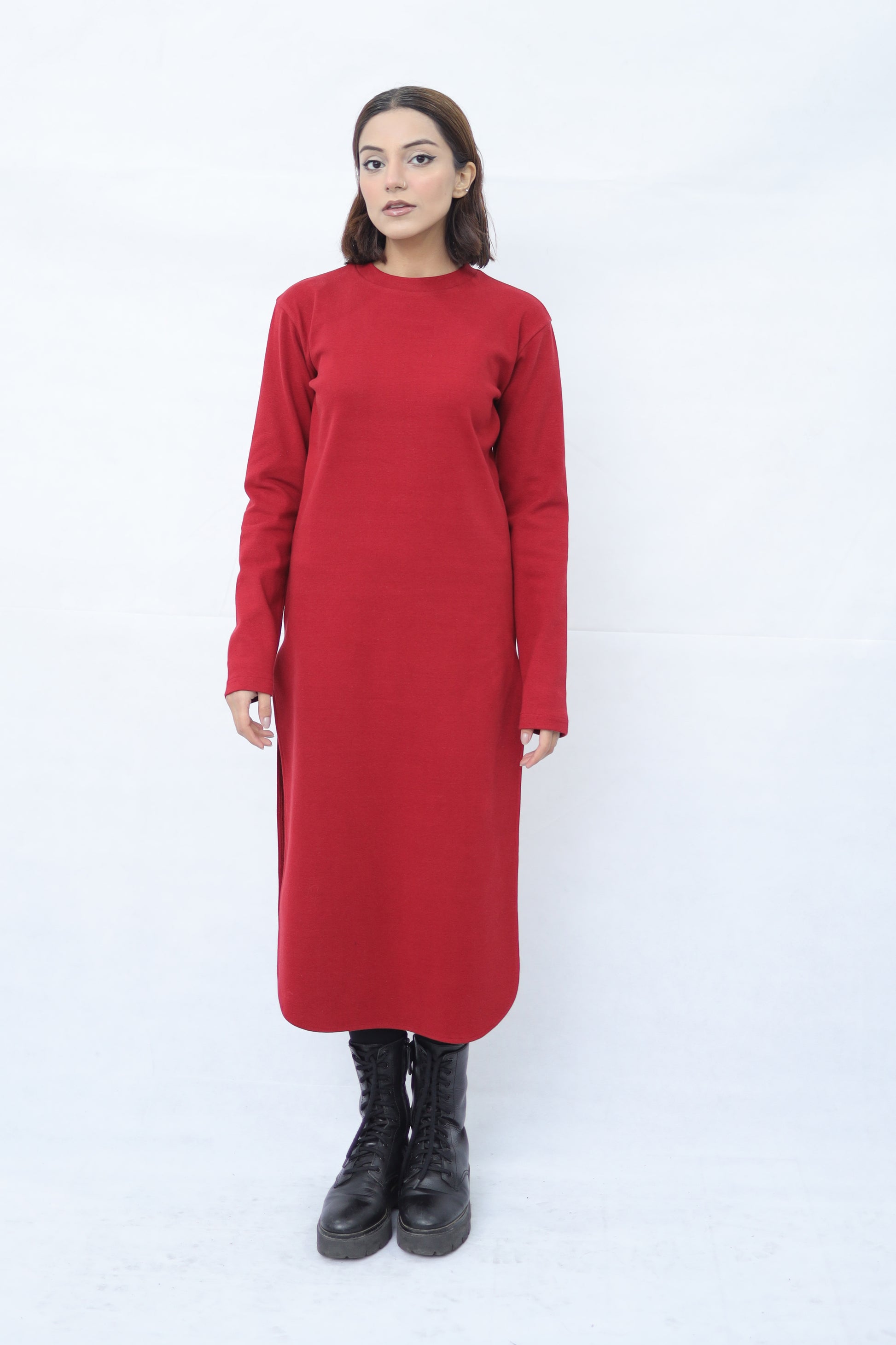 Women's Knitted Open sided Long Dress