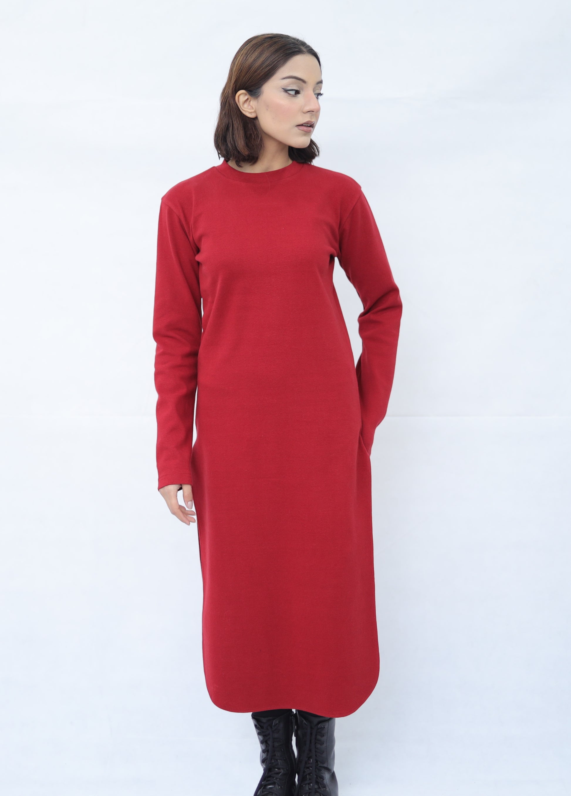 Women's Knitted Open sided Long Dress