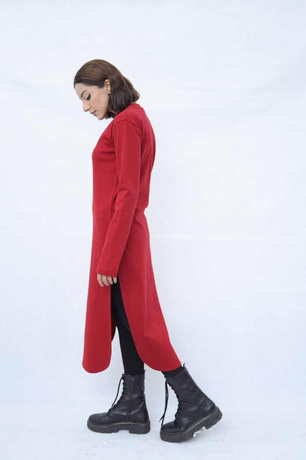 Women's Knitted Open sided Long Dress
