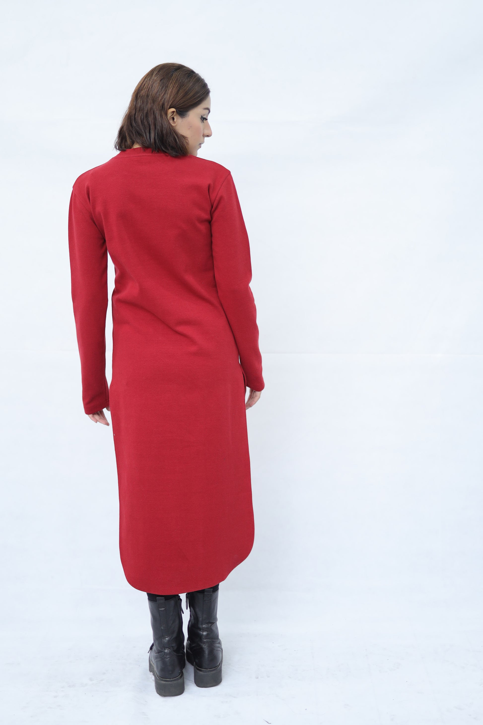 Women's Knitted Open sided Long Dress