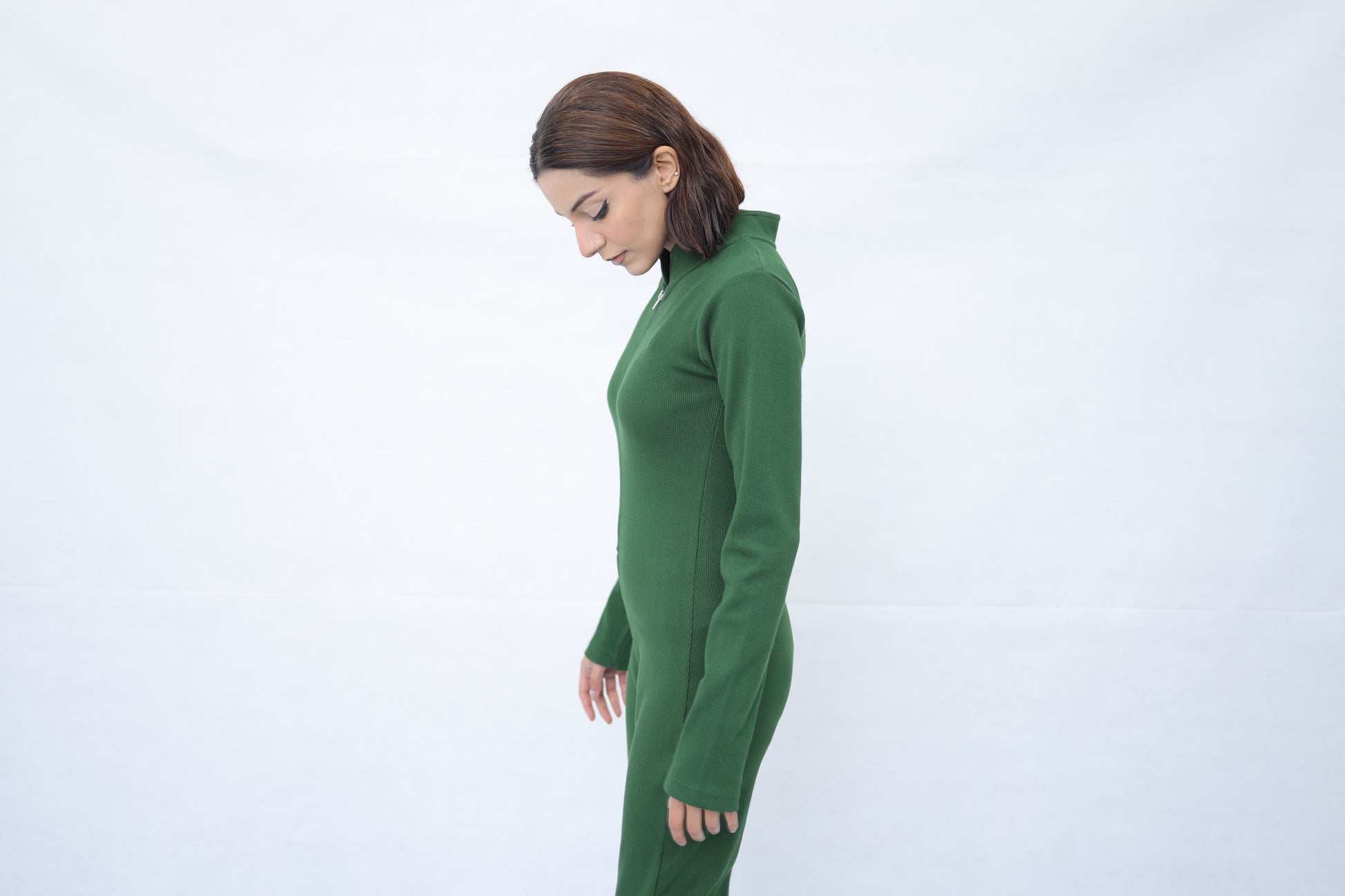 Women's Zip Up Stretchable Jumpsuit