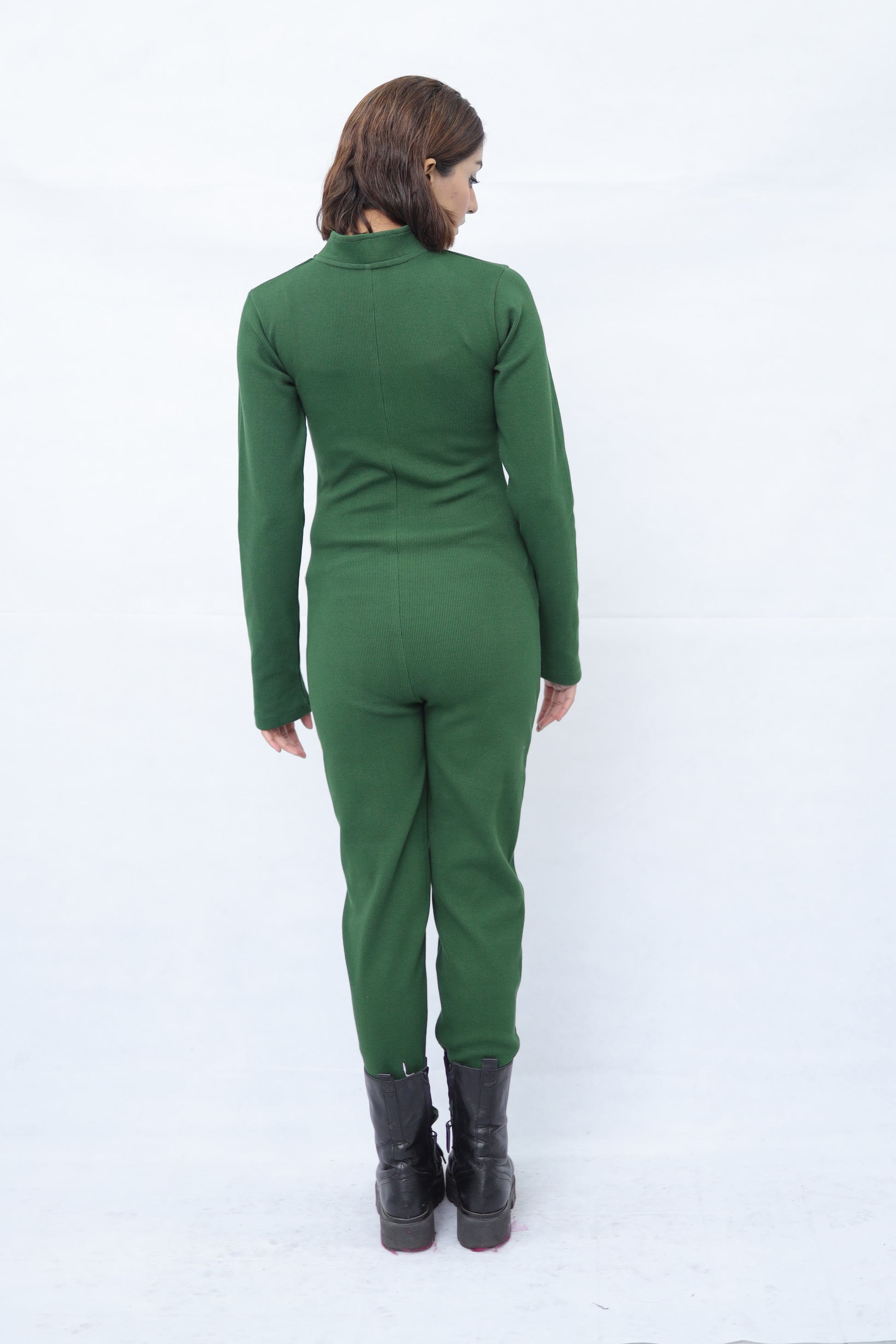 Women's Zip Up Stretchable Jumpsuit