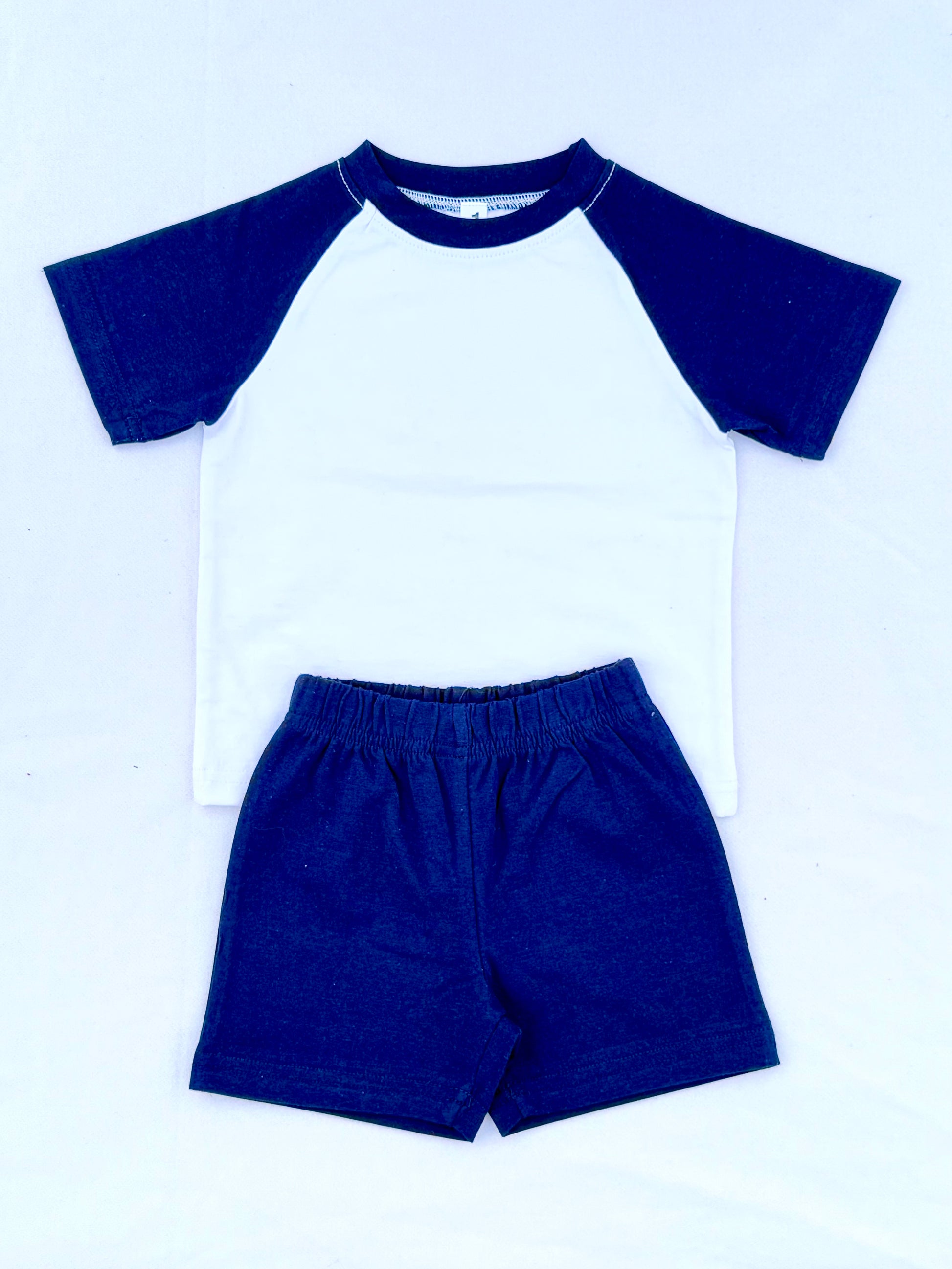 NAVY RAGLAN KIDS OUTFIT