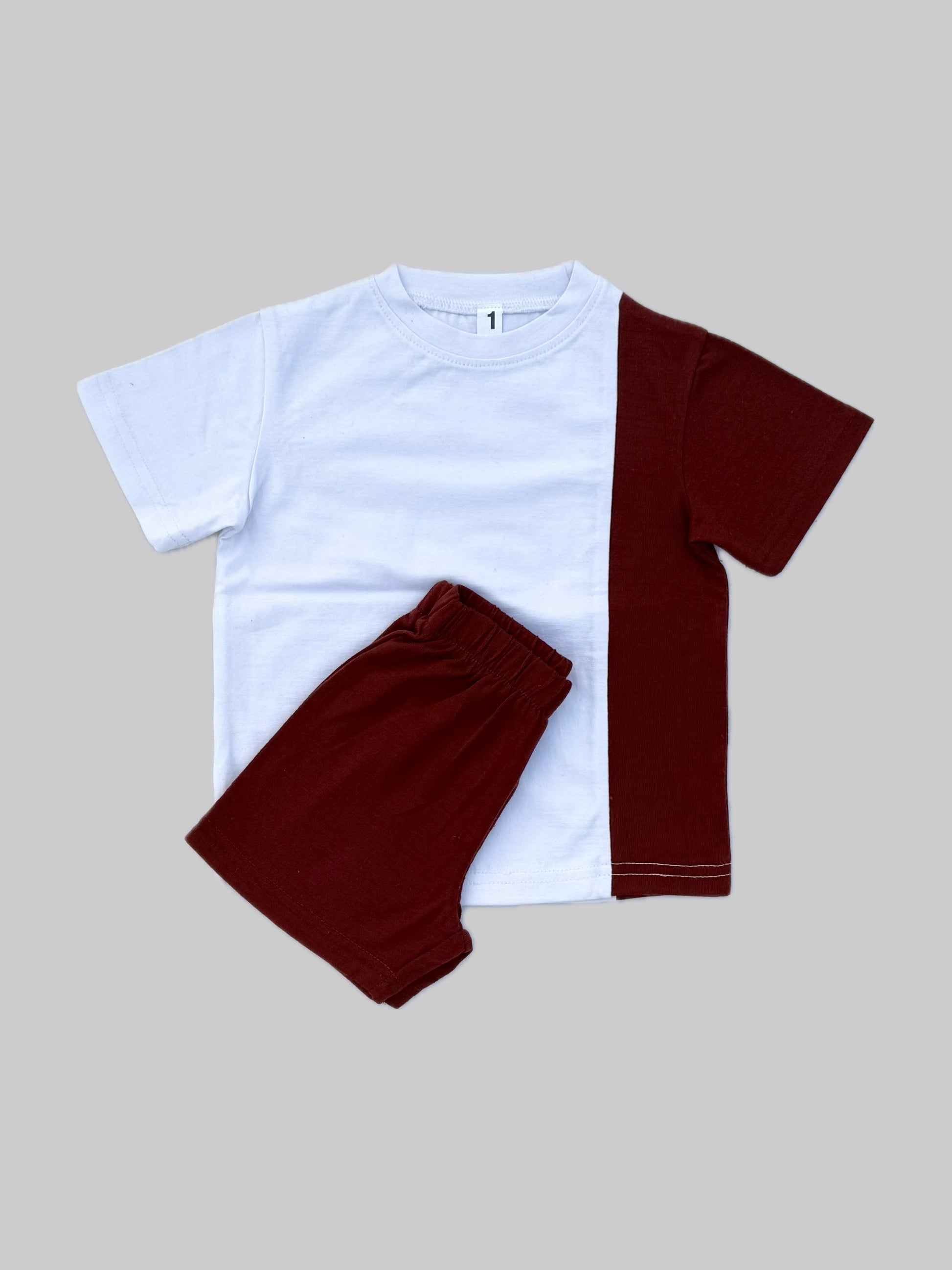 MAROON & WHITE KIDS OUTFIT