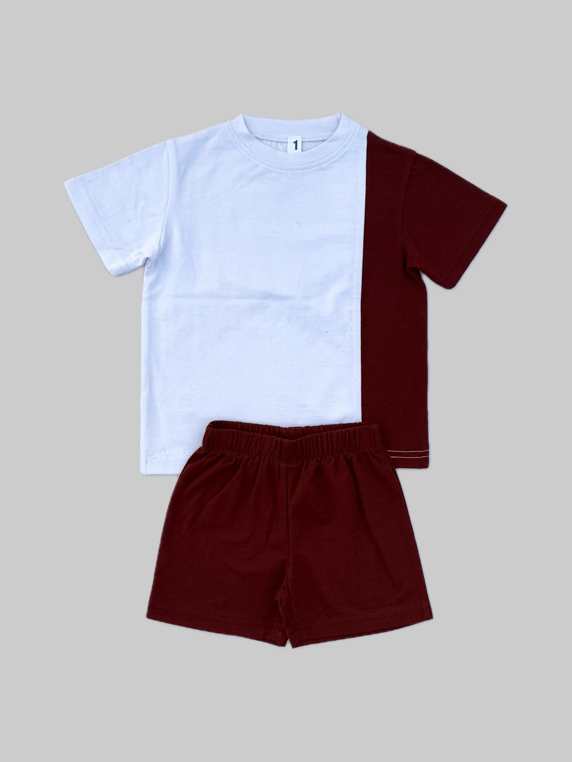 MAROON & WHITE KIDS OUTFIT