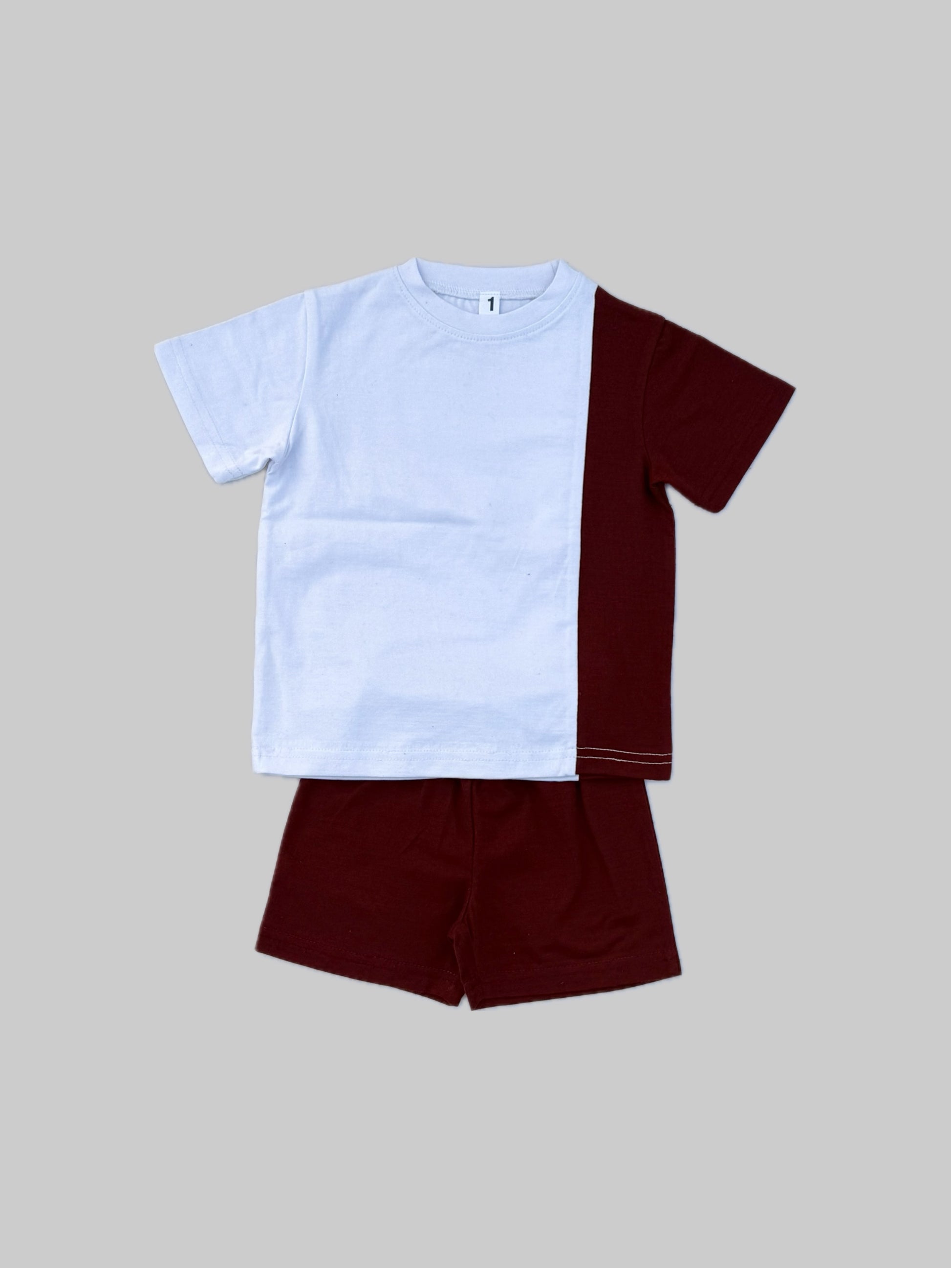 MAROON & WHITE KIDS OUTFIT