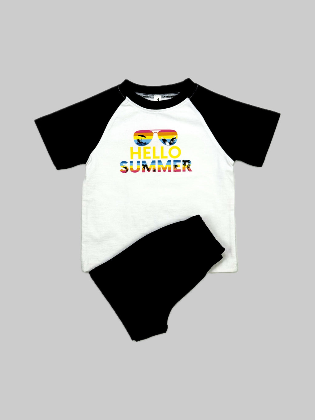 HELLO SUMMER KIDS RAGLAN OUTFIT