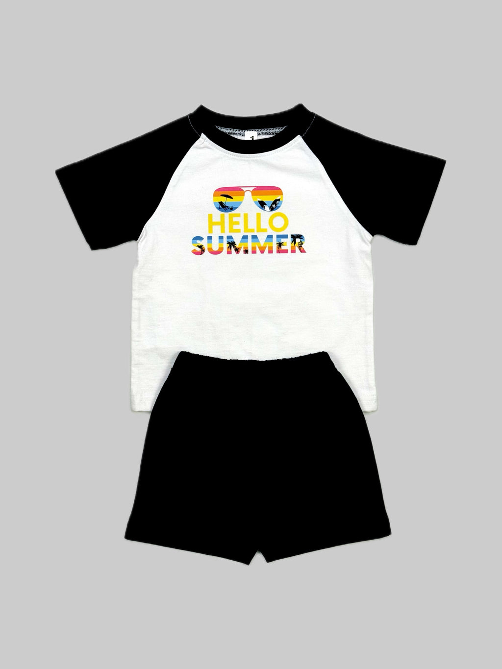 HELLO SUMMER KIDS RAGLAN OUTFIT