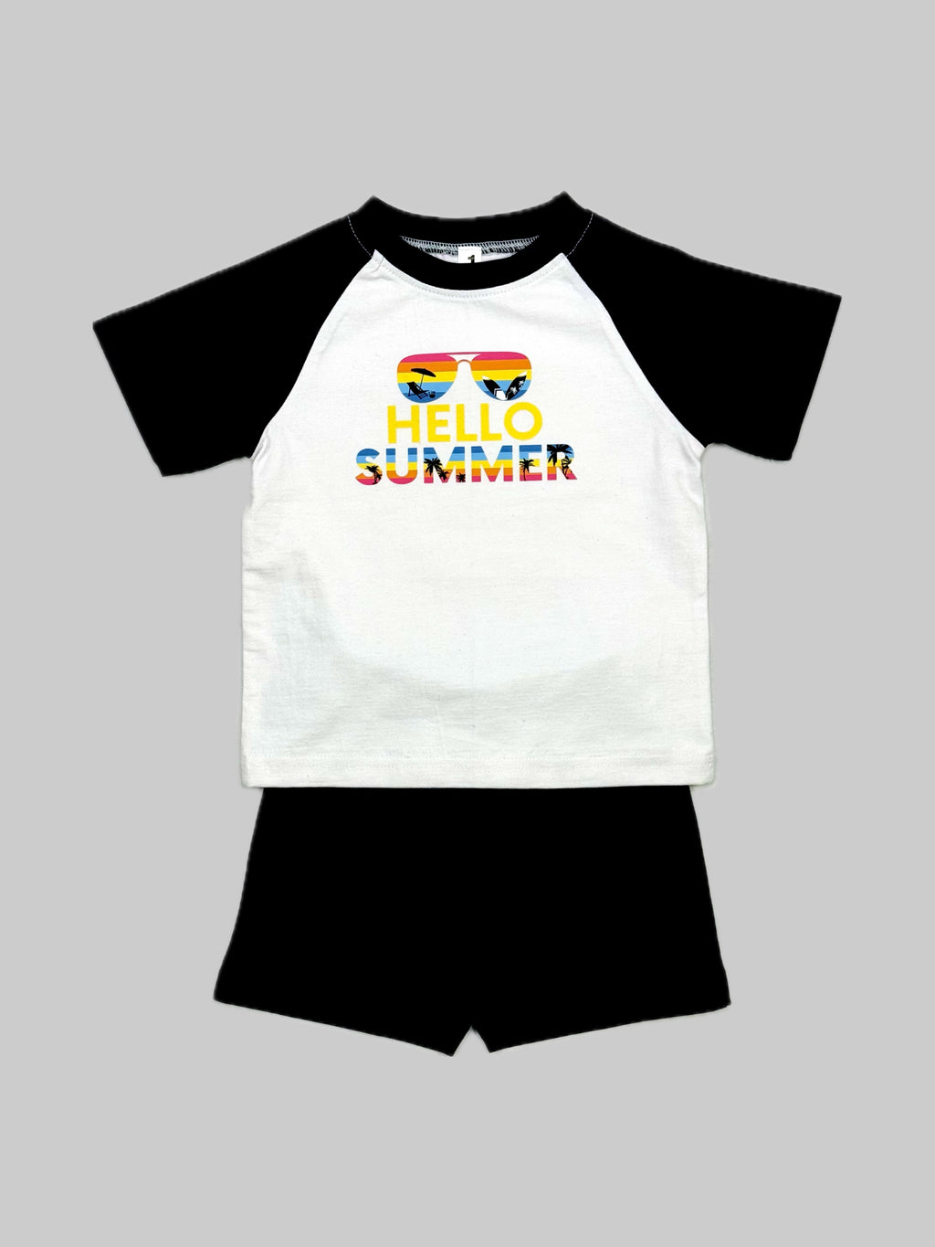HELLO SUMMER KIDS RAGLAN OUTFIT