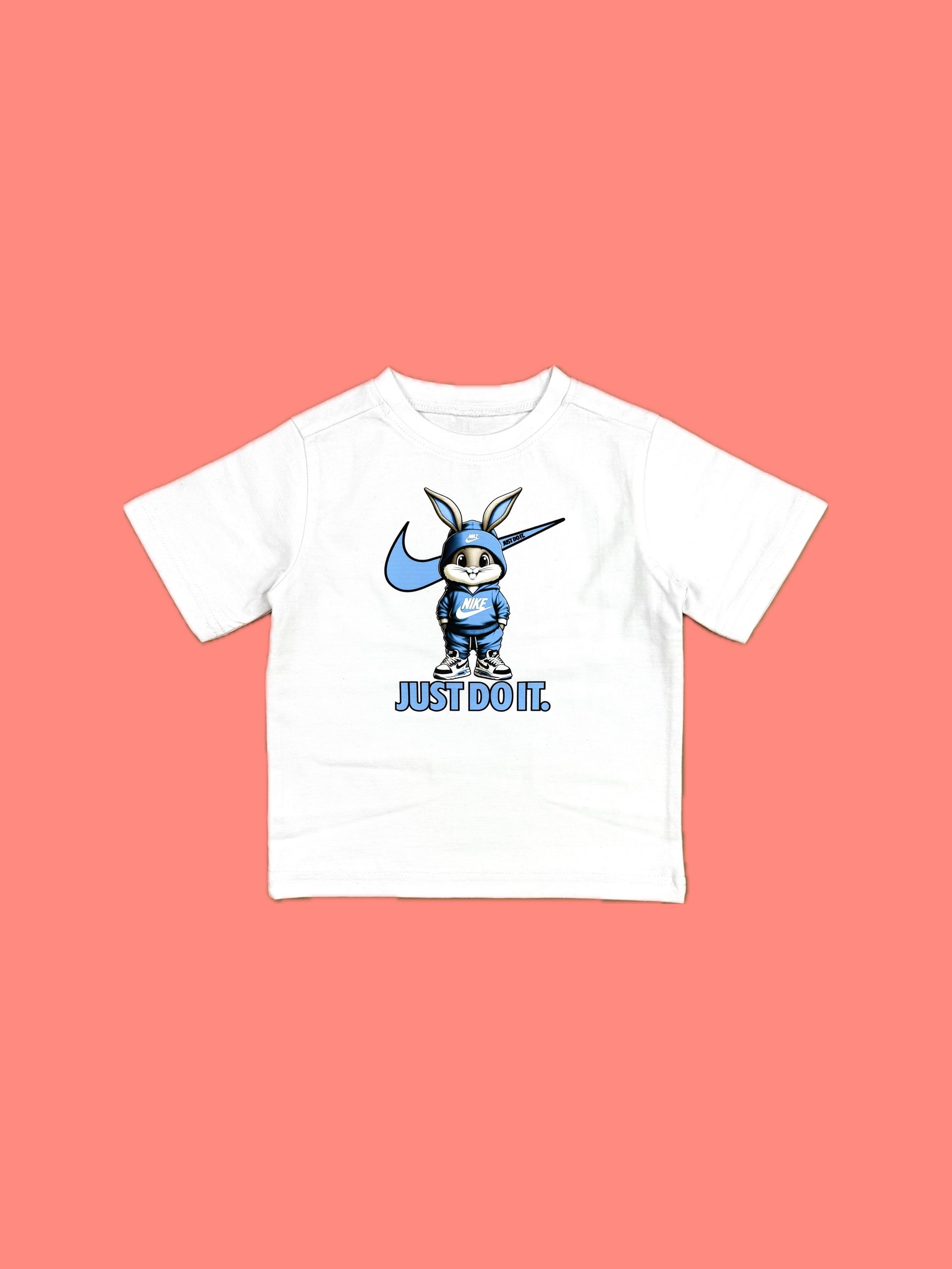 NKE KIDS WHITE PRINTED T-SHIRT