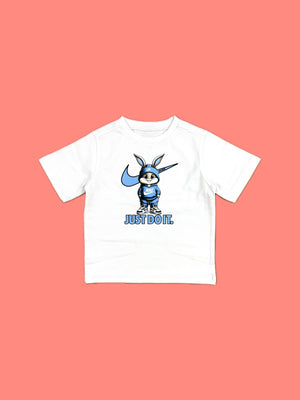 NKE KIDS WHITE PRINTED T-SHIRT