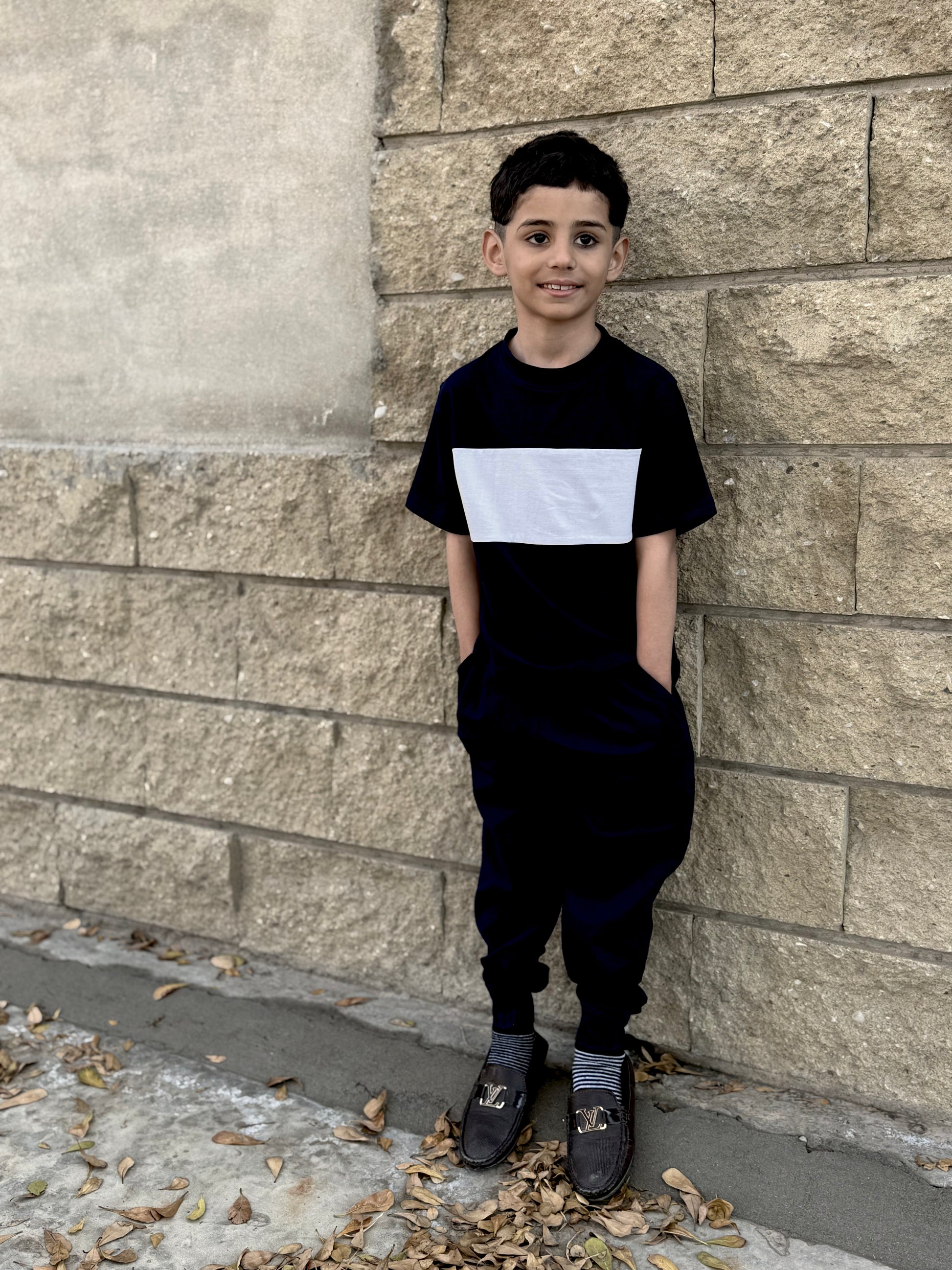 CONTRAST KIDS JERSEY SUMMER SET