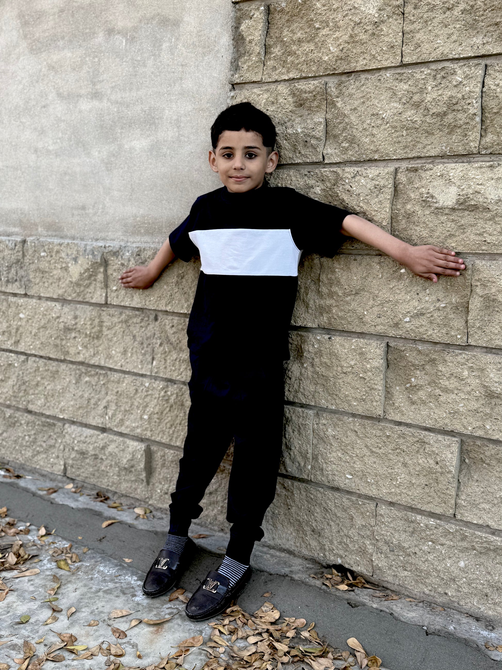 CONTRAST KIDS JERSEY SUMMER SET