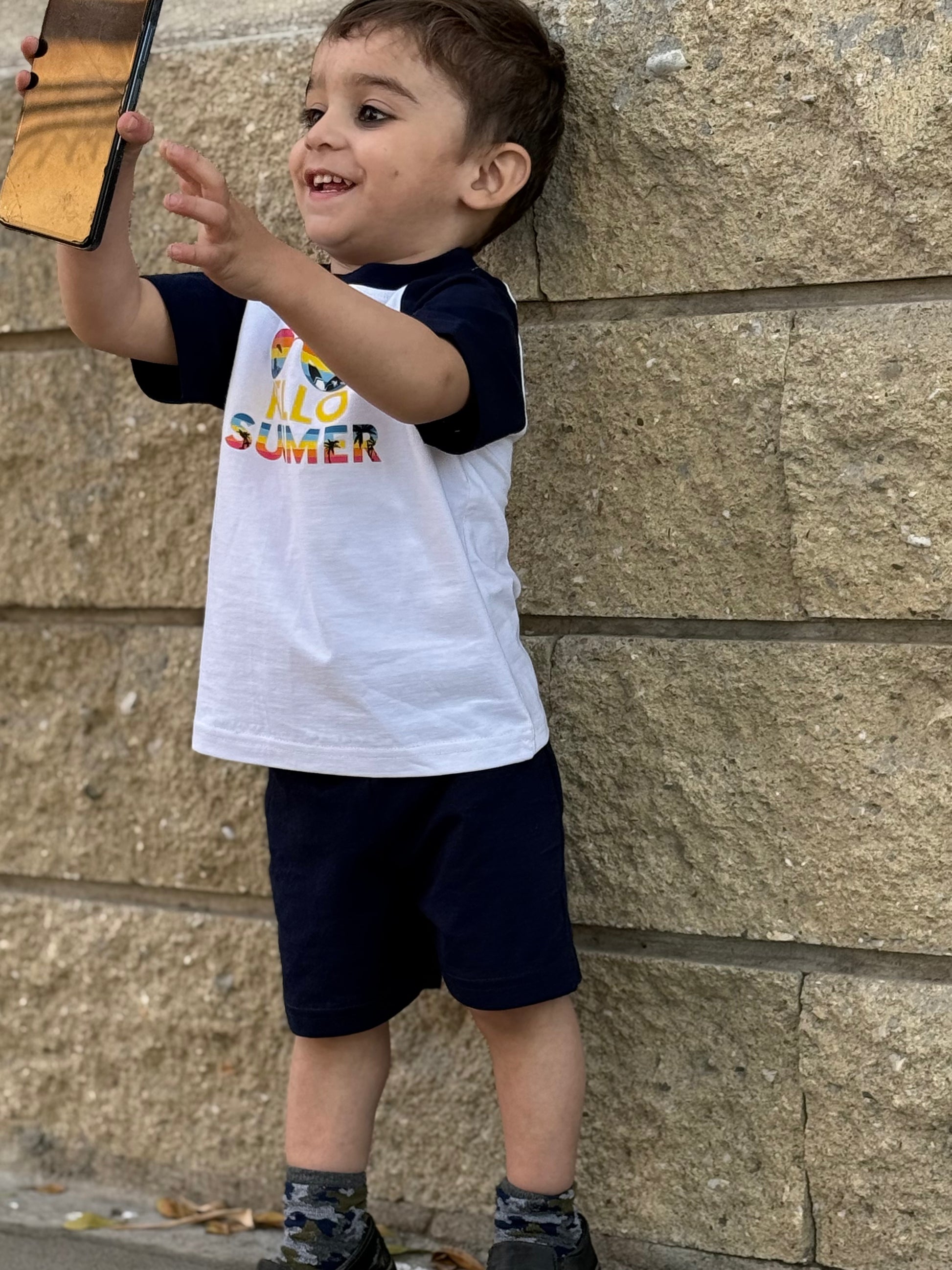 HELLO SUMMER KIDS RAGLAN OUTFIT