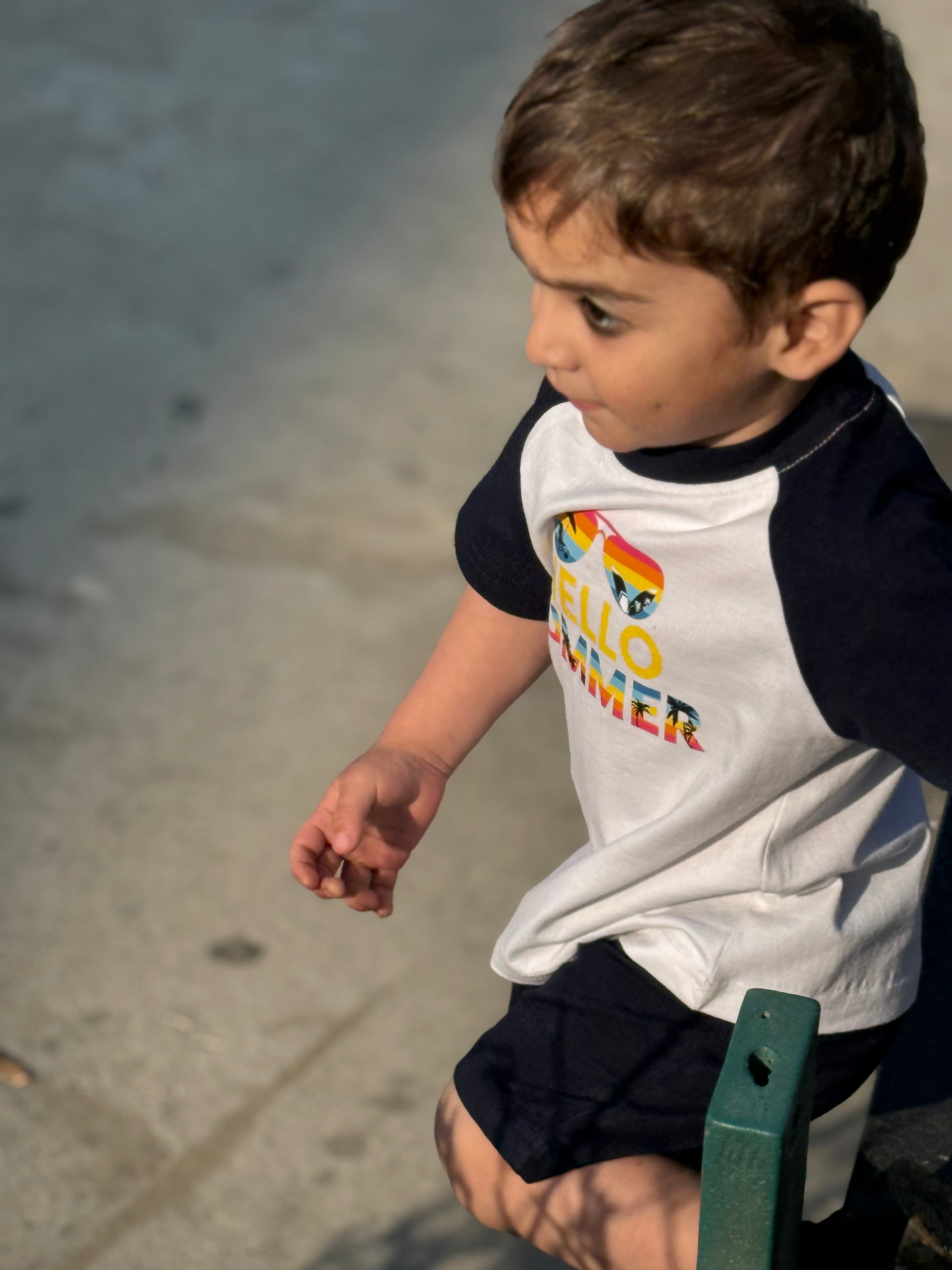 HELLO SUMMER KIDS RAGLAN OUTFIT