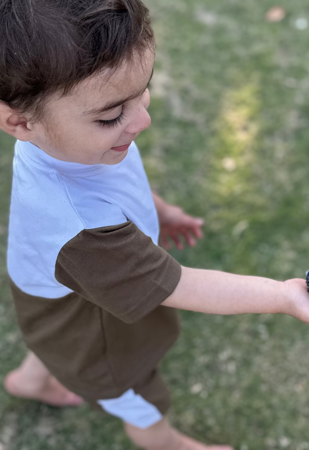 OLIVE & WHITE EARTHY DUO KIDS SET