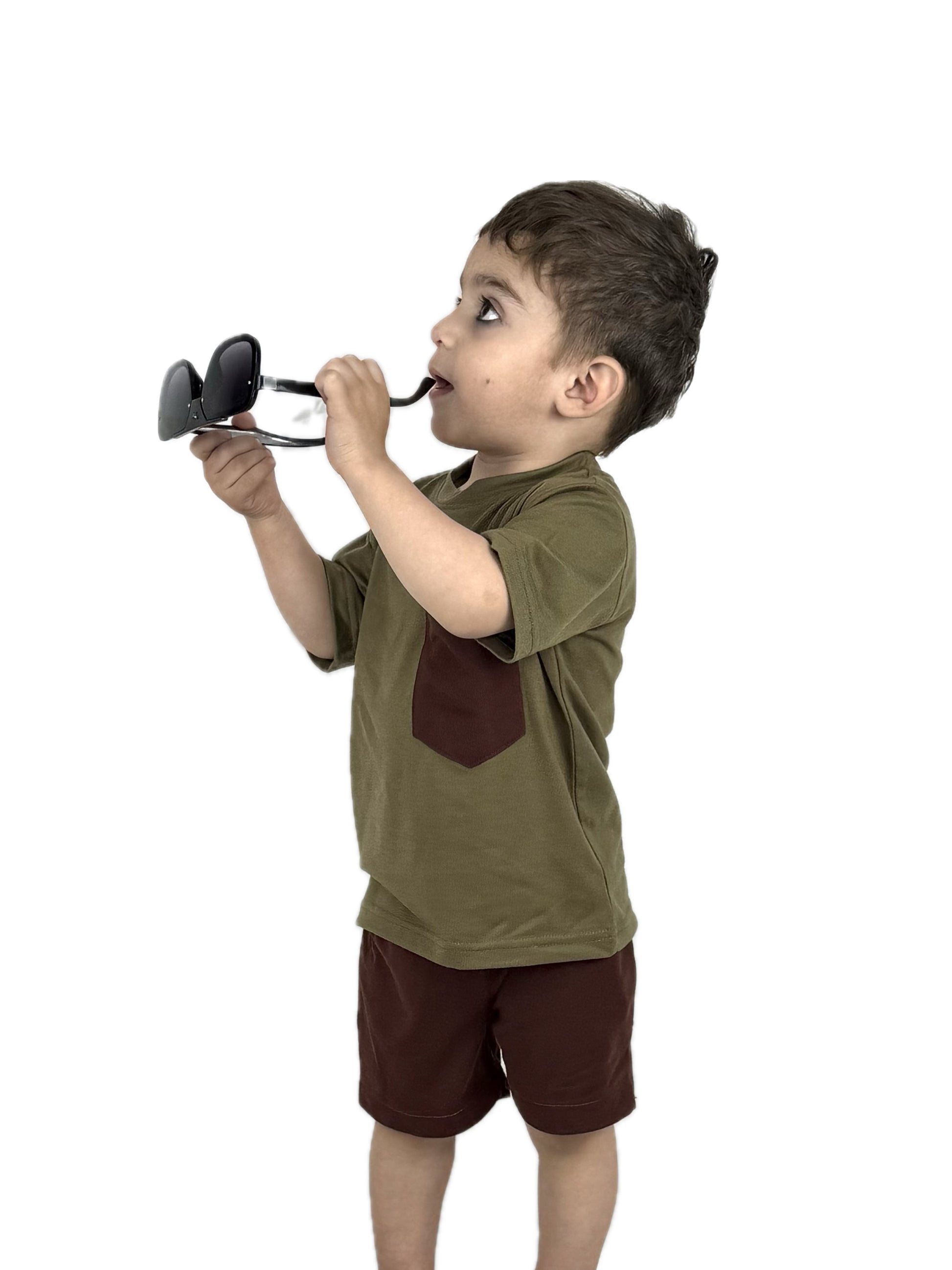 OLIIVE & MAROON KIDS POCKET SUMMER OUTFIT