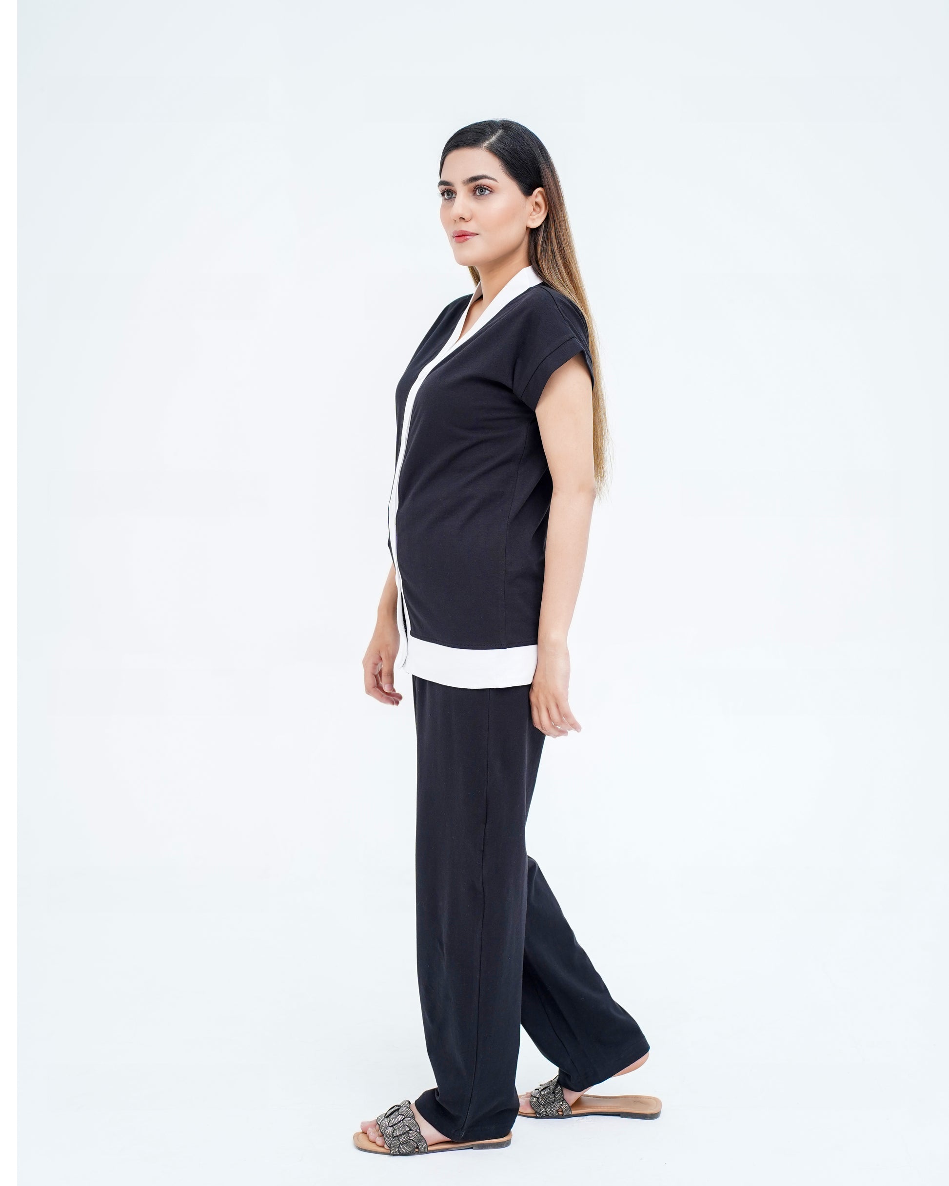 VIBE VEE BUTTON CO ORD SET