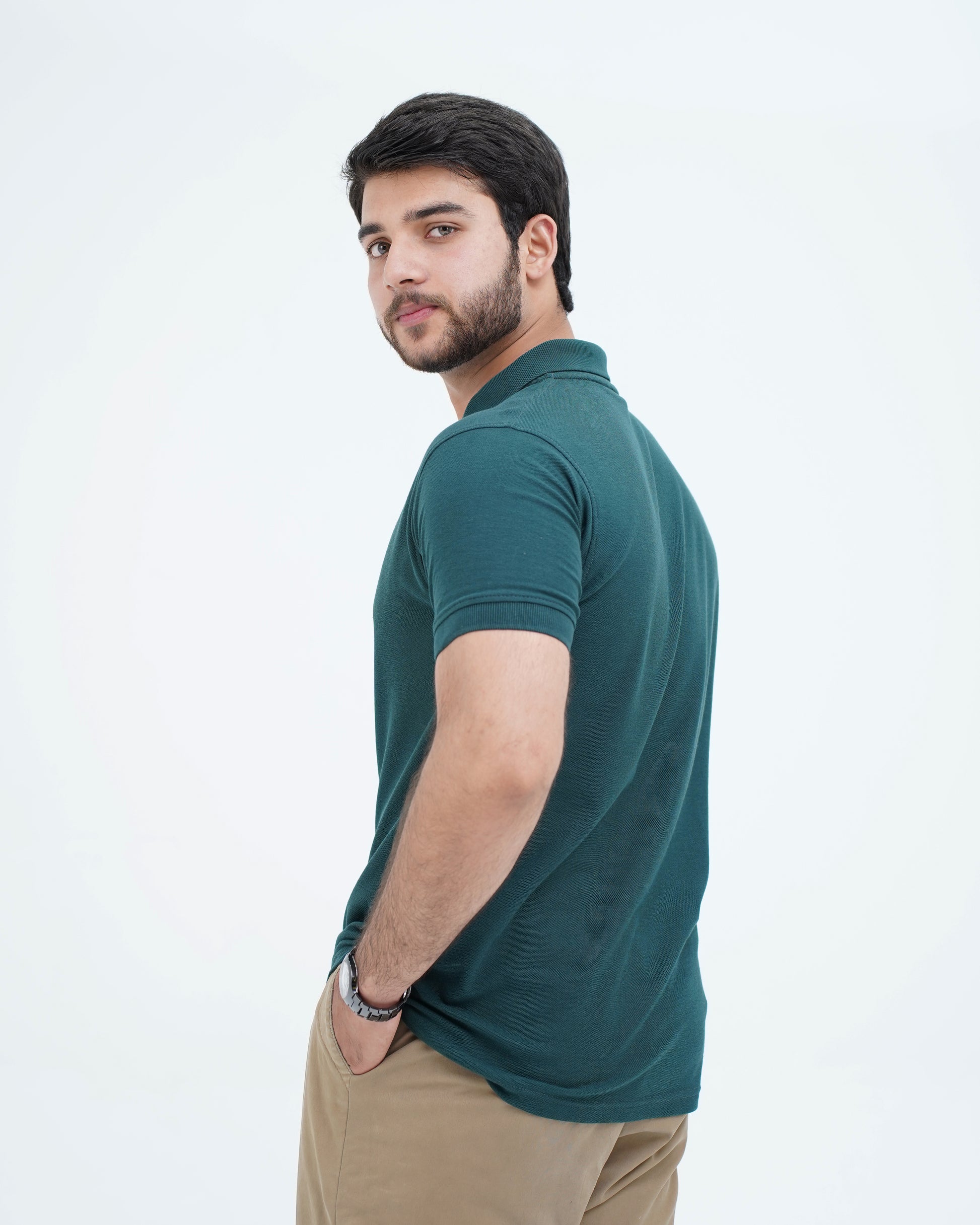 ELITE EMERALD JET ZIP POLO SHIRT
