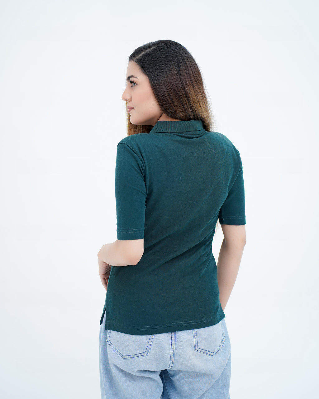 PIQUE ZIP UP WOMEN'S POLO