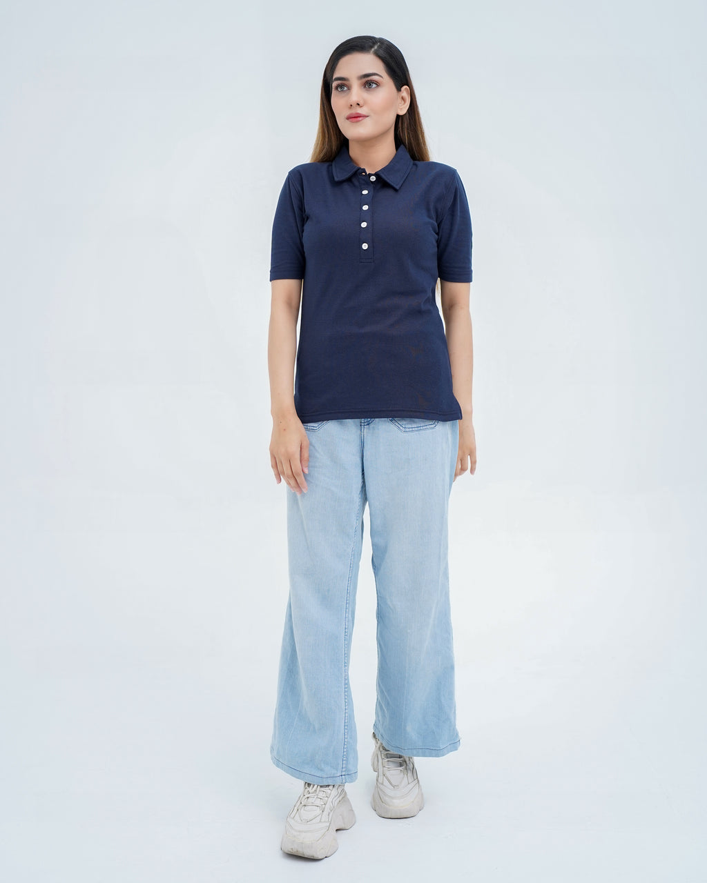 PIQUE BUTTON UP WOMEN'S POLO