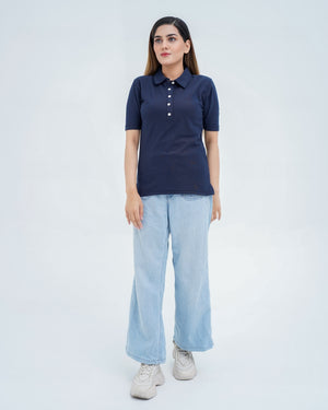 PIQUE BUTTON UP WOMEN'S POLO