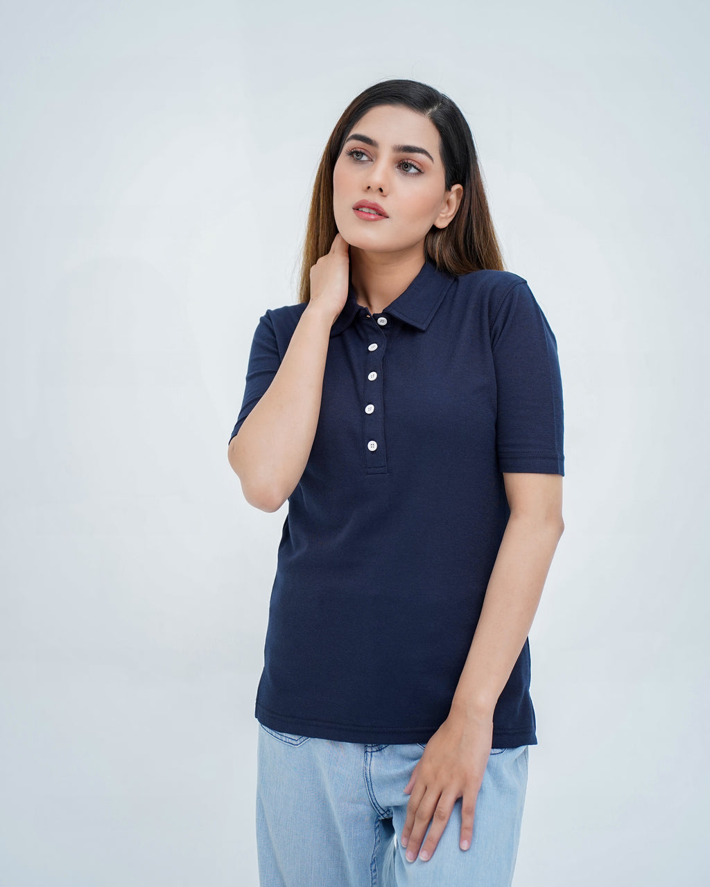 PIQUE BUTTON UP WOMEN'S POLO